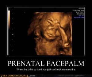 Prenatal Facepalm facebook